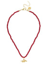 Alys Wild Boar Necklace in Red Coral