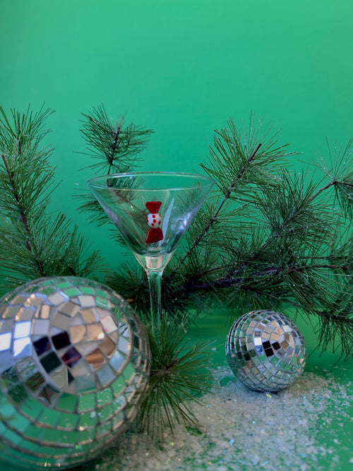 Holiday Icon Martini Glass in Candy