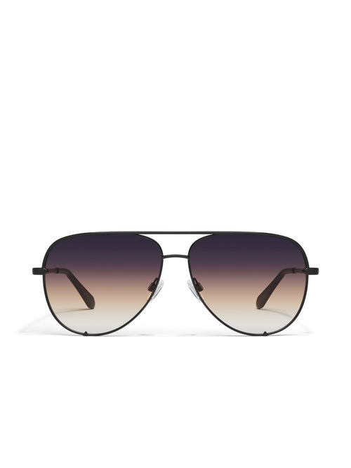 High Key Extra Large Sunnies in Black & Dusk Poppy