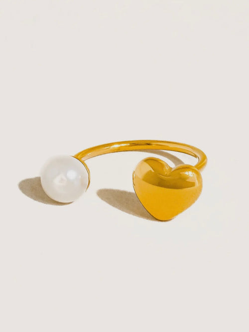 Denali Pearl Heart Ring