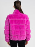 Alex Faux Fur Jacket in Hot Pink