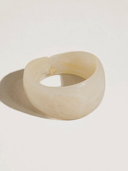 Caelia Resin Bangle in White