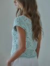 Aquamarine Approved Crochet Top in Mint