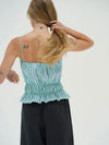 Pali Top in Teal Stripe