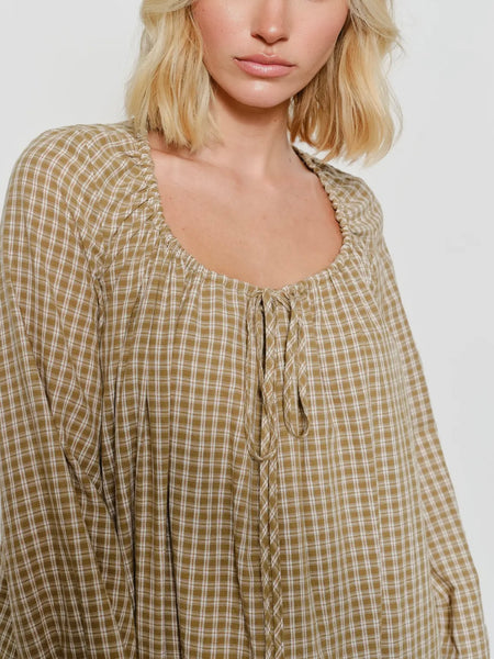 Plaid About Her Mini Dress in Olive