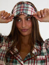 Eye Mask in Frosted Pine Plaid