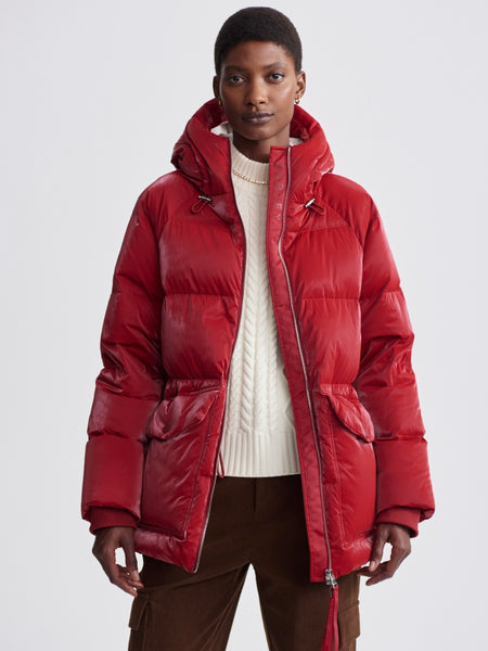 Fullerton Down Jacket in Red Dahlia