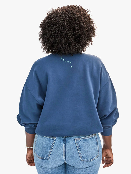 Oversized Sweatshirt in Ciao Navy & Mint