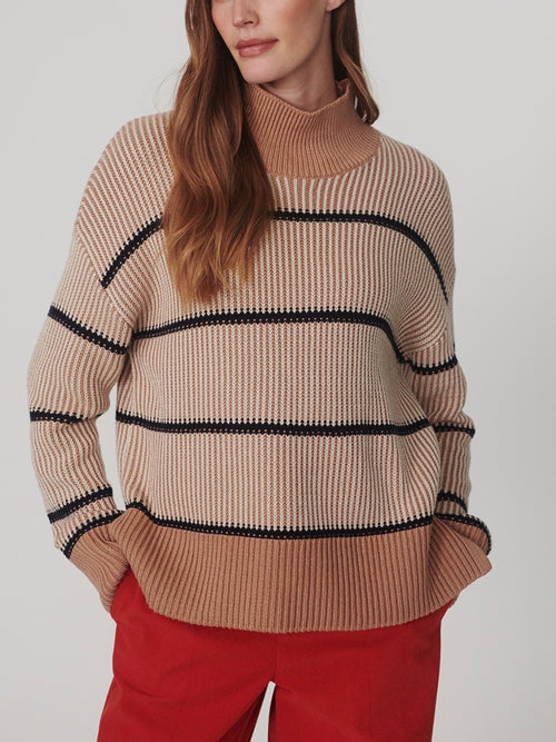 Holland Knit Sweater in Mid Tan