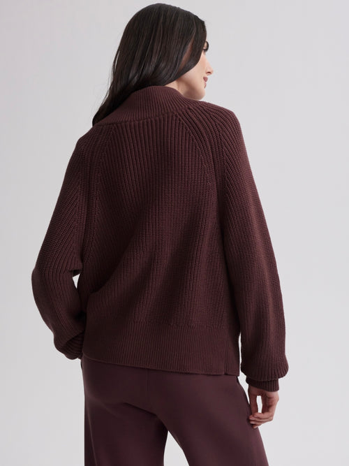 Tessa Knit Jacket in Deep Mahogany