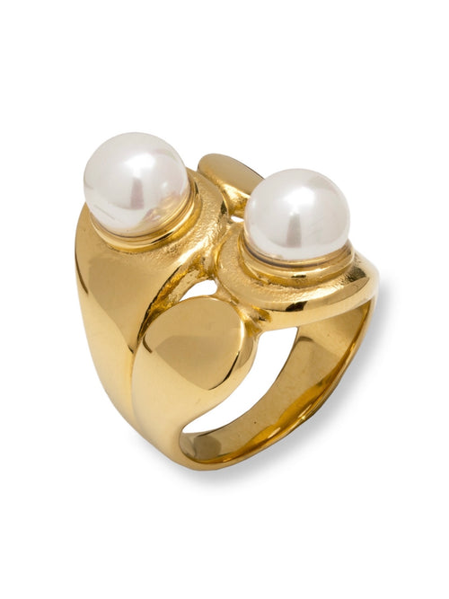 Oceanside Pearl Ring in Gold