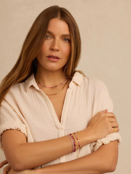 Gigi Stripe Bracelet Set in Malibu