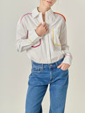 Piped To Perfection Button Up in White