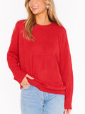 Feel Good Sweater in Red Knit