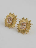Floral Gemstone Studs