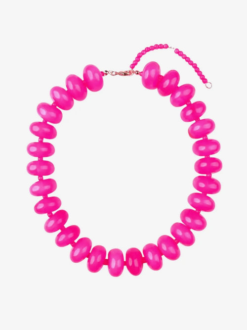 Bailey Statement Necklace in Hot Pink