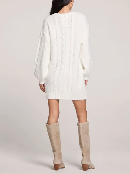 Macy Sweater Dress in Natural