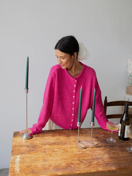 Piper Cardigan in Fuchsia