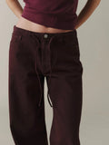 The Big Easy Wide Leg Pant in Garnet