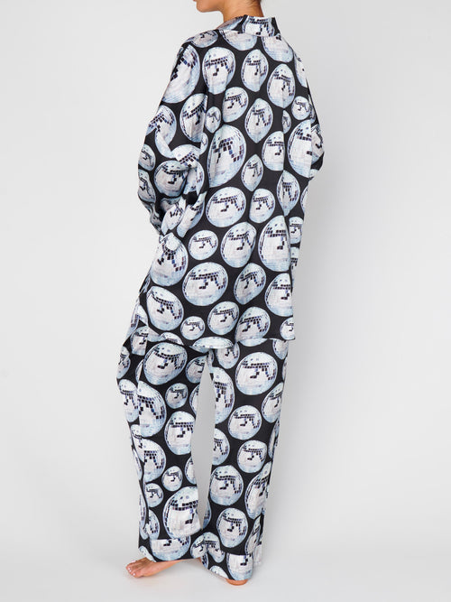 Overslept PJ Set in Disco Ball Silky