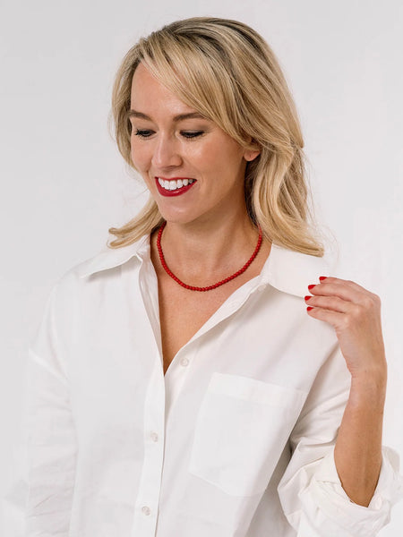 Alys Necklace in Red Coral