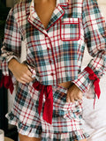 Aurora & Luna PJ Set in Frosted Pine Plaid