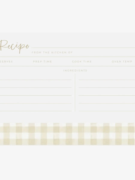 Gingham Recipe Tin
