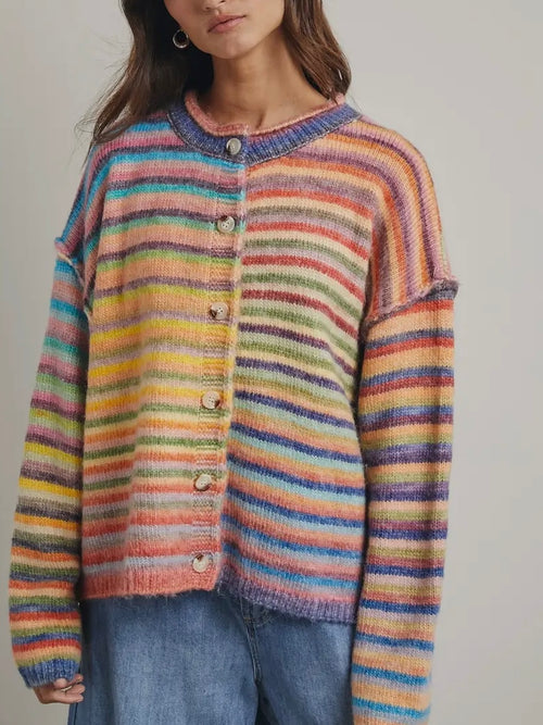 Pocket Full of Sunshine Cardigan in Rainbow