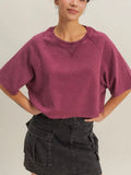 Very Berry Crop Tee in Dark Cherry