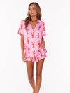 Sunday Morning PJ Set in Pink Lobster Jersey