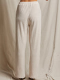 Holly Velour Wide Leg Pant in Sugar