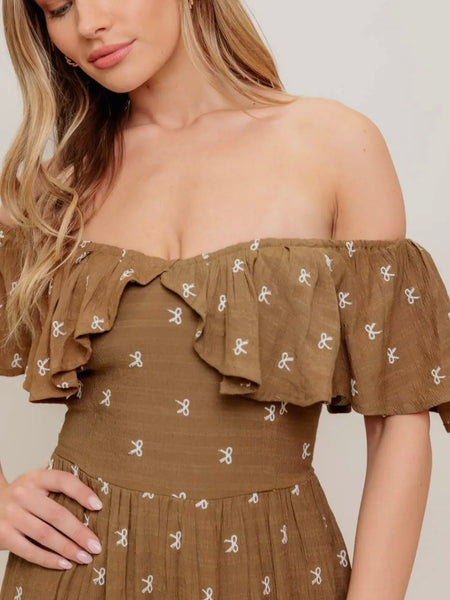 Give It A Whirl Dress in Natural