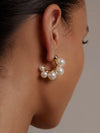 Multi Pearl Hoop Earrings