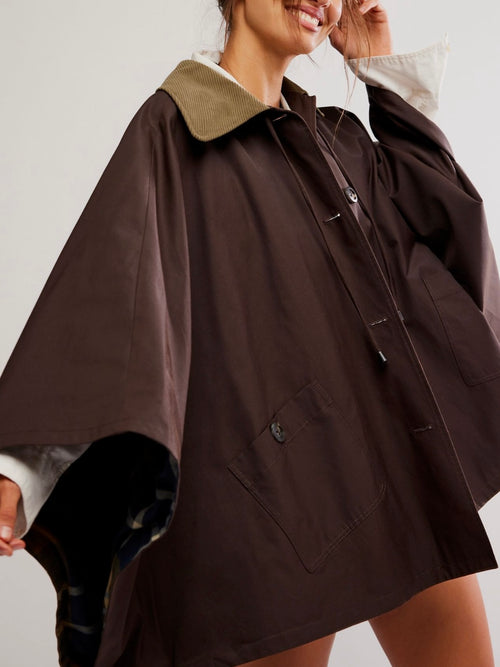 Bailey Cape in Italian Mocha