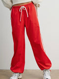 Down To Earth Stripe Pant in Red
