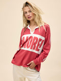 Amore Rugby Long Sleeve in Washed Scarlet