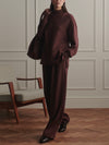 The Extra Wide Leg Pant 29.5 in Deep Mahogany