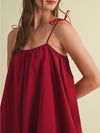 Bring The Bubbles Mini Dress in Burgundy