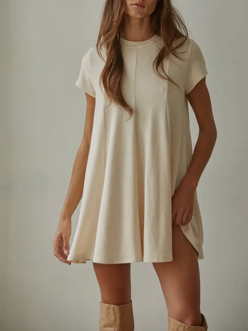 Flare For The Dramatics Tunic in Cream