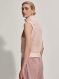 Bains Half Zip Tank in Silver Peony