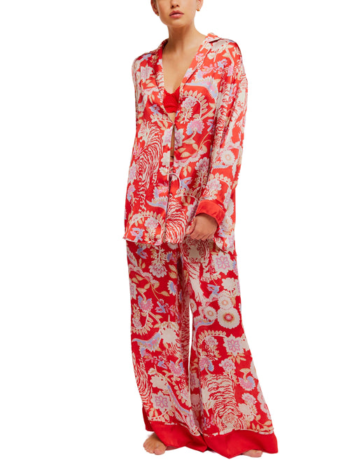 FP Dreamy Days Pajama Set in Flame Red Combo