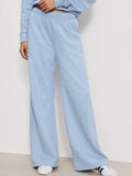 Crystal Wide Leg Sweatpants in Winter Sky