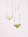 Repurposed Triangle Necklace in Avocado