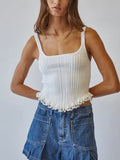 Kennedy Knit Corset Top in Off White