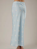Dotted & Tee'd Skirt in Light Blue