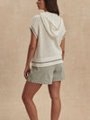 Vittoria Knit Hoodie in Snow White