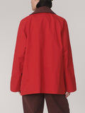 Rylan Mid Length Jacket in Washed Red