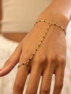 Black Beaded Hand Chain