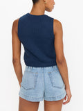 Milo Tank in Navy Flag Knit