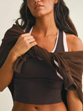 On The Double Layered Tank in Dark Chocolate